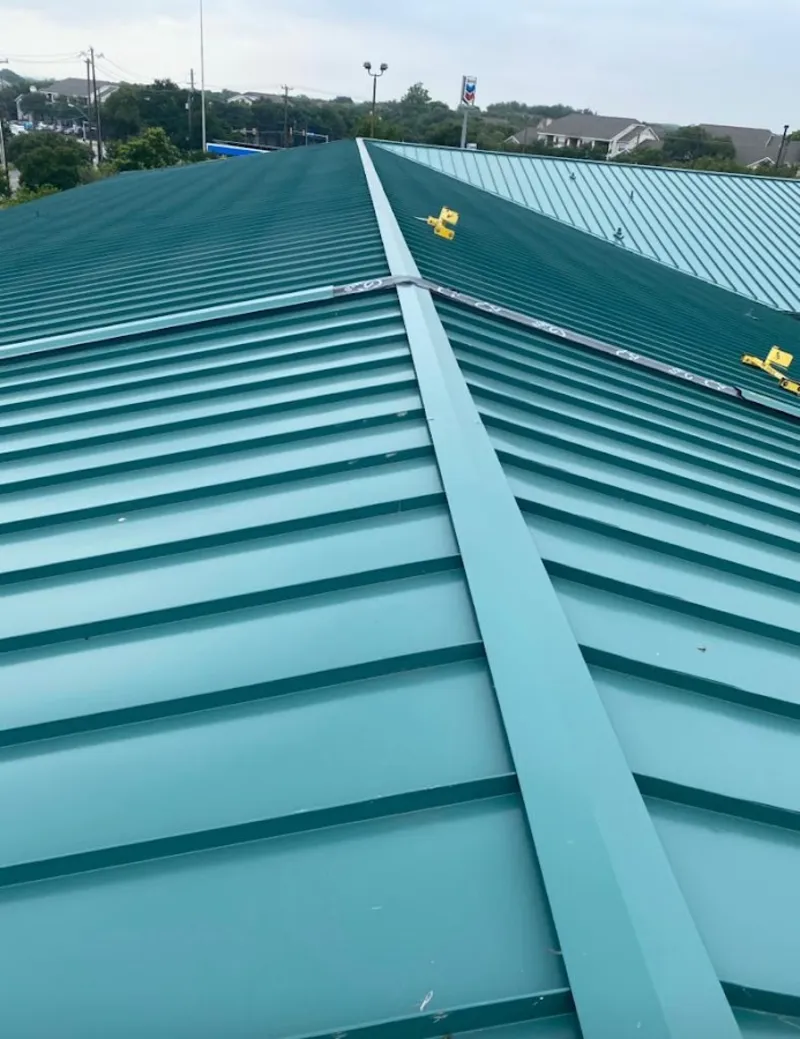 Green commercial metal roof ridge and valley for Metal Roof Repair in Steubenville